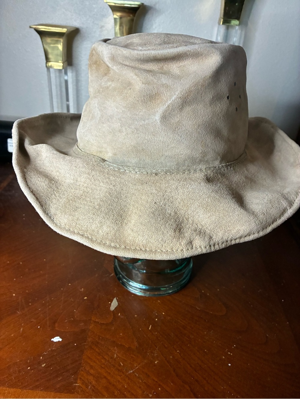 Walkabout Real Leather Hat Sz XL Made in Australia Aussie Cowboy Brown